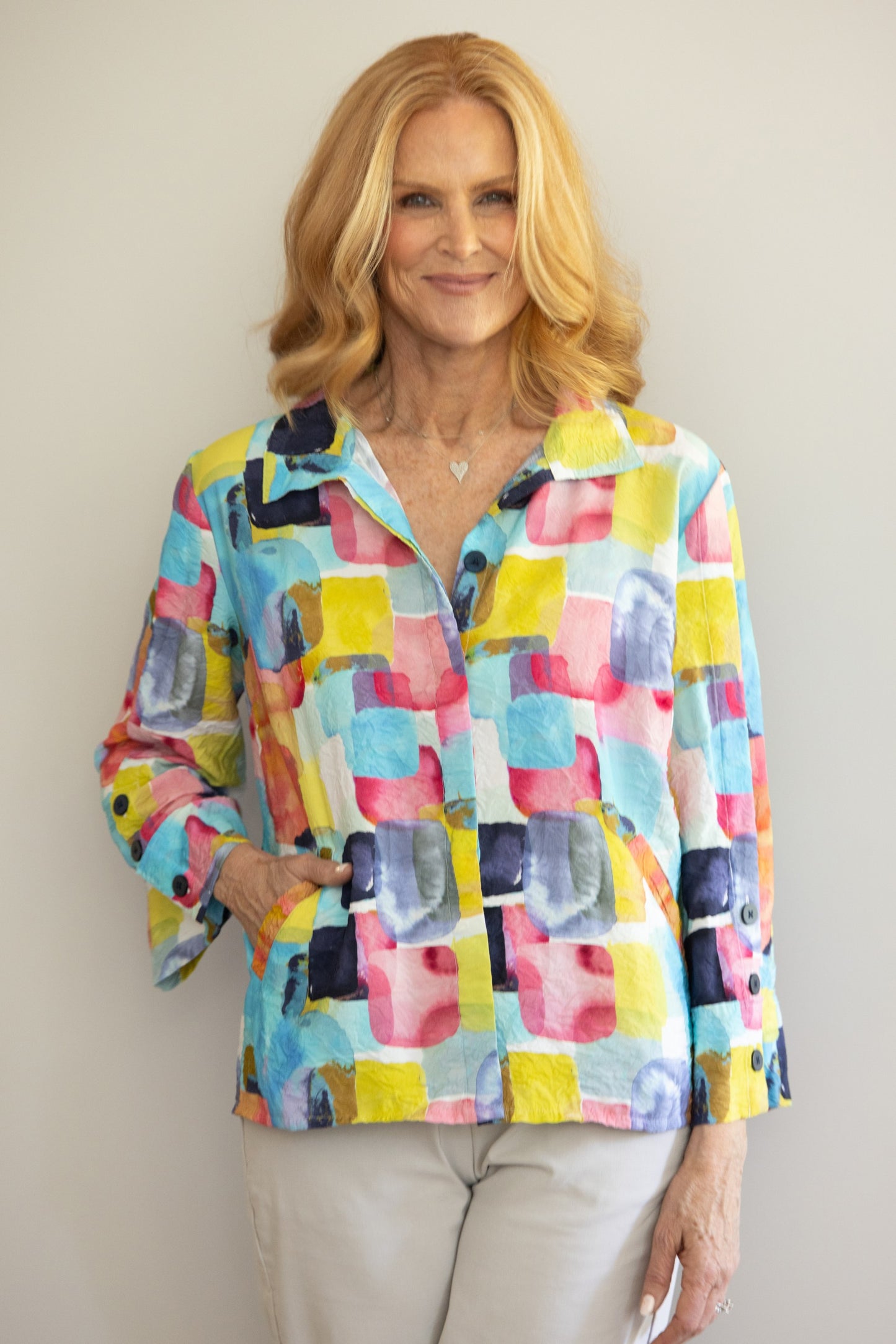 Olivia by Habitat Rayon Crinkle Artist Shirt
