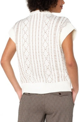 LIVERPOOL CAP SLEEVE DOLMAN 1/2 ZIP SWEATER