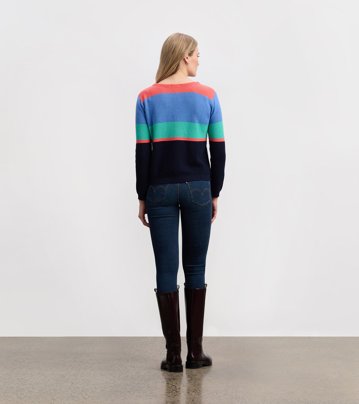 HATLEY DEVON SWEATER BRIGHT COLORBLOCK STRIPES
