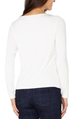 LIVERPOOL LONG SLEEVE BOAT NECK KNIT TOP