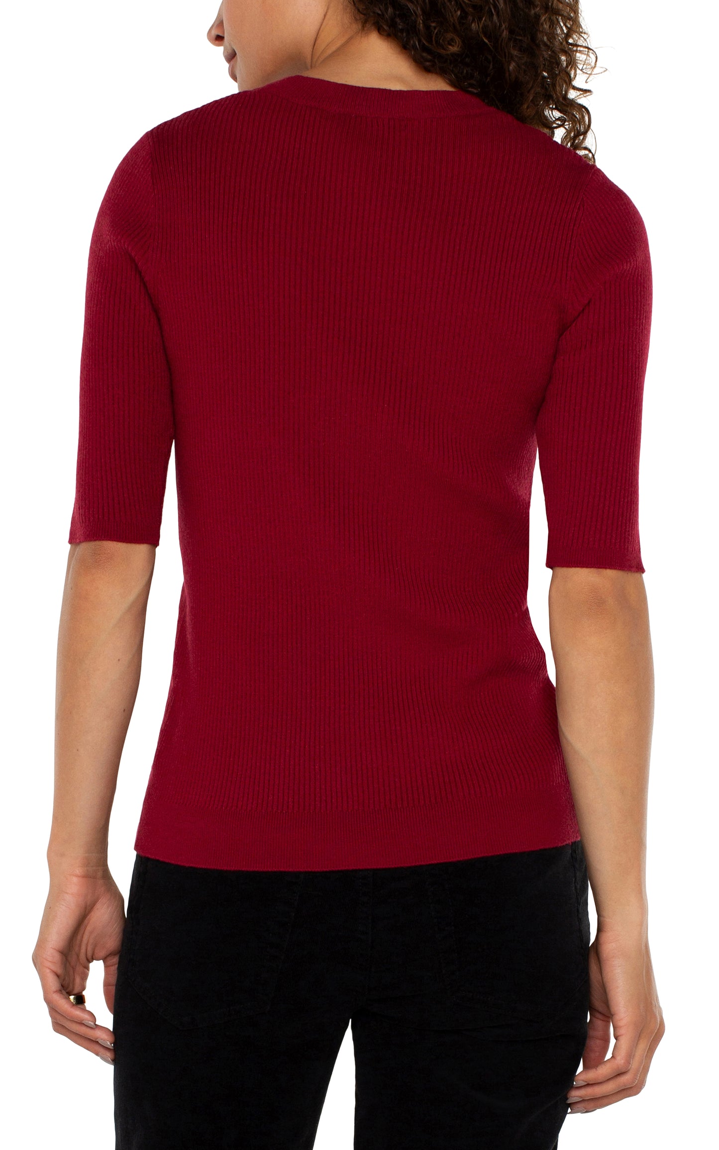 LIVERPOOL ELBOW SLEEVE CREW NECK SWEATER