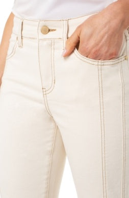 LIVERPOOL KENNEDY CROP STRAIGHT WITH SEAMING 27" INSEAM