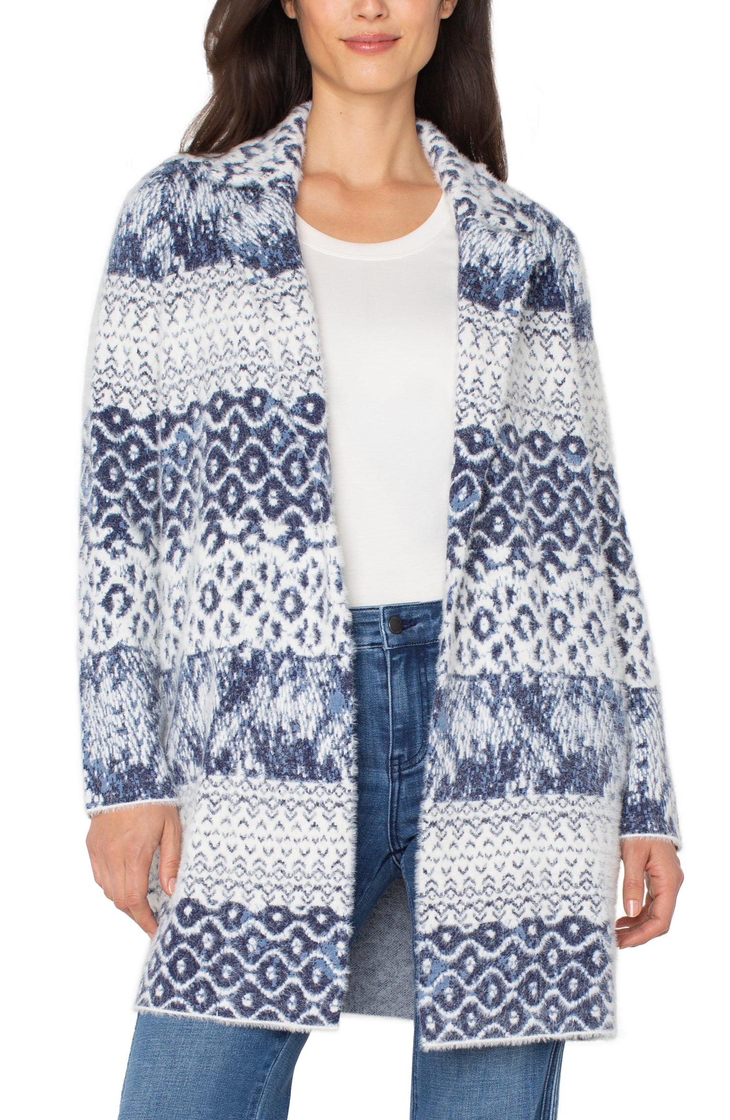 LIVERPOOL LONG SLEEVE OPEN FRONT SWEATER COAT