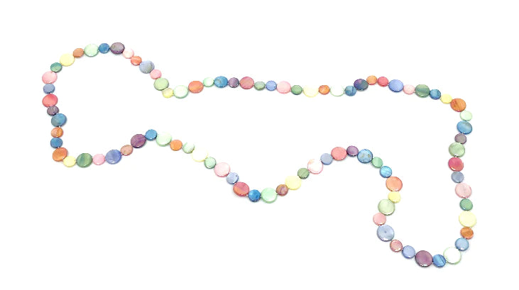 SEA LILY MOTHER-OF-PEARL SINGLE STRAND NECKLACE FRUIT SALAD