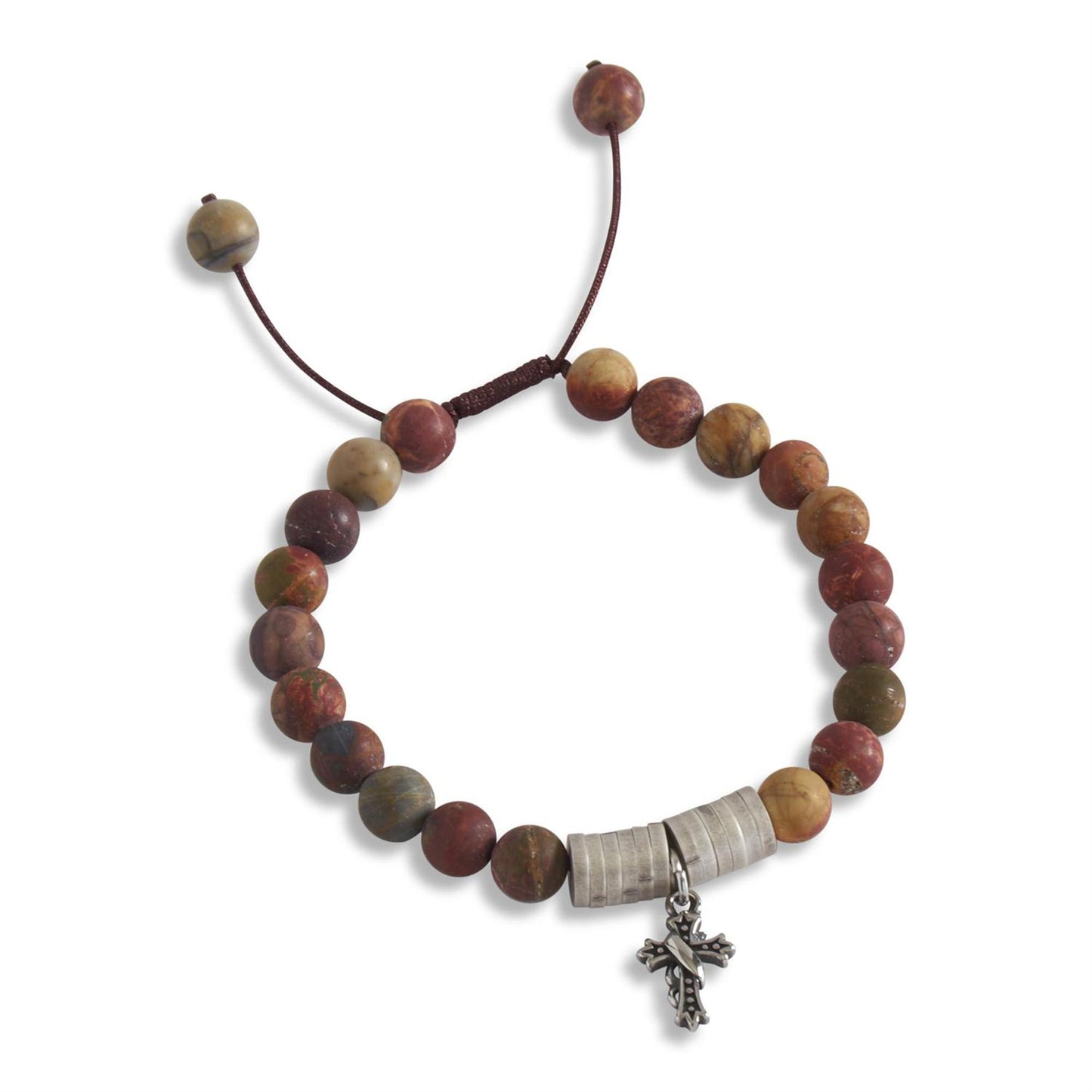 SEMI PRECIOUS CROSS BRACELETS IN THREE DIFFERENT COLORS