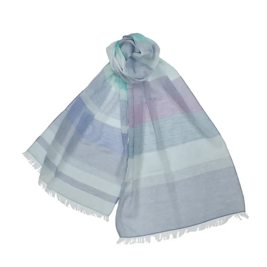 LEDGER STRIPED COTTON SCARF