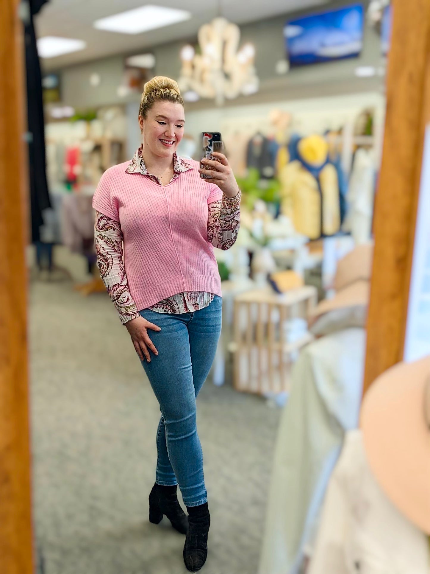 KINROSS CASHMERE RIB VEE POPOVER