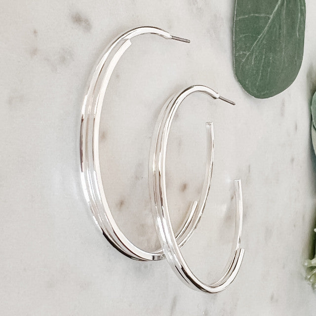 2" IRON HOOP EARRINGS