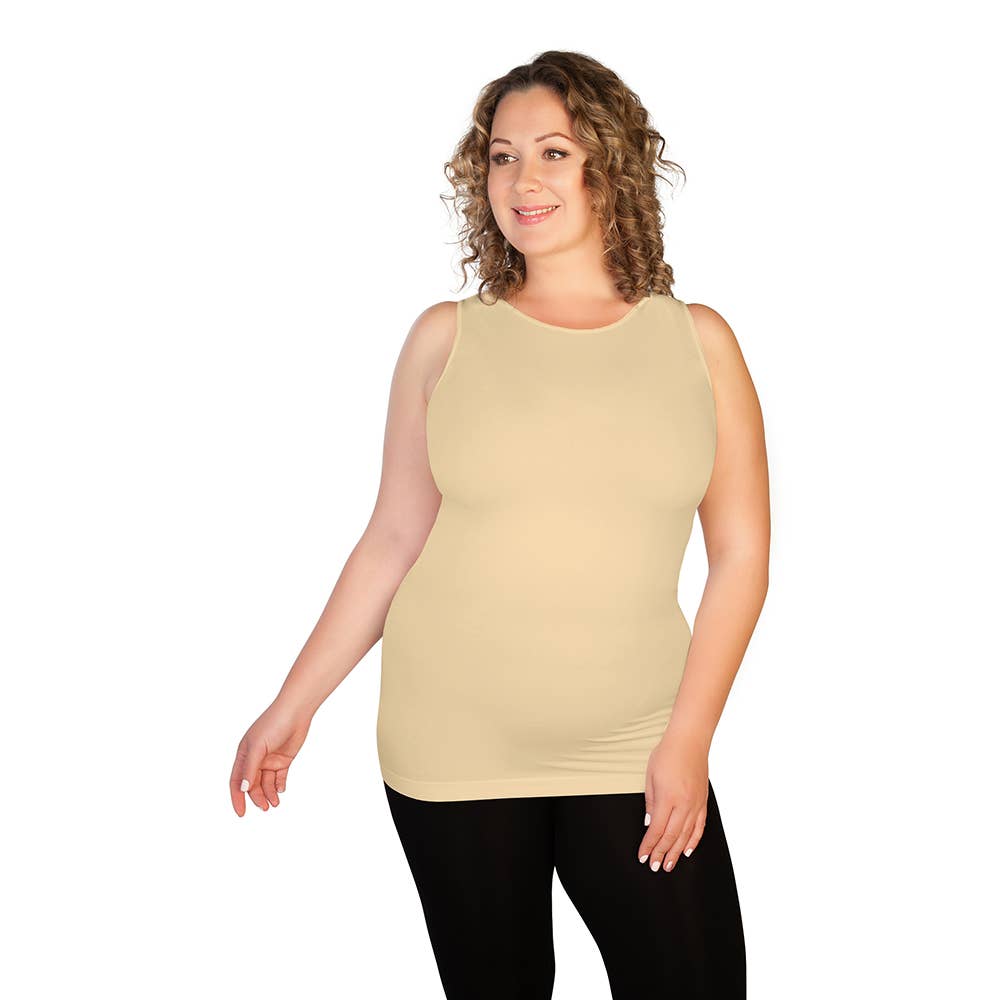 HIGH NECK TANK TOP - PLUS