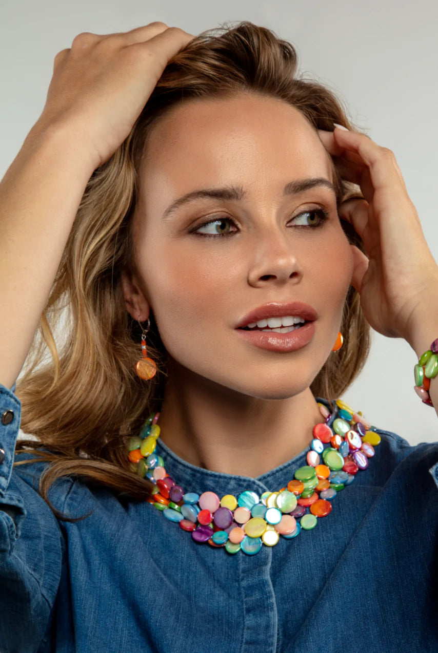 SEA LILY NEW BLUE MOTHER-OF-PEARL EARRINGS