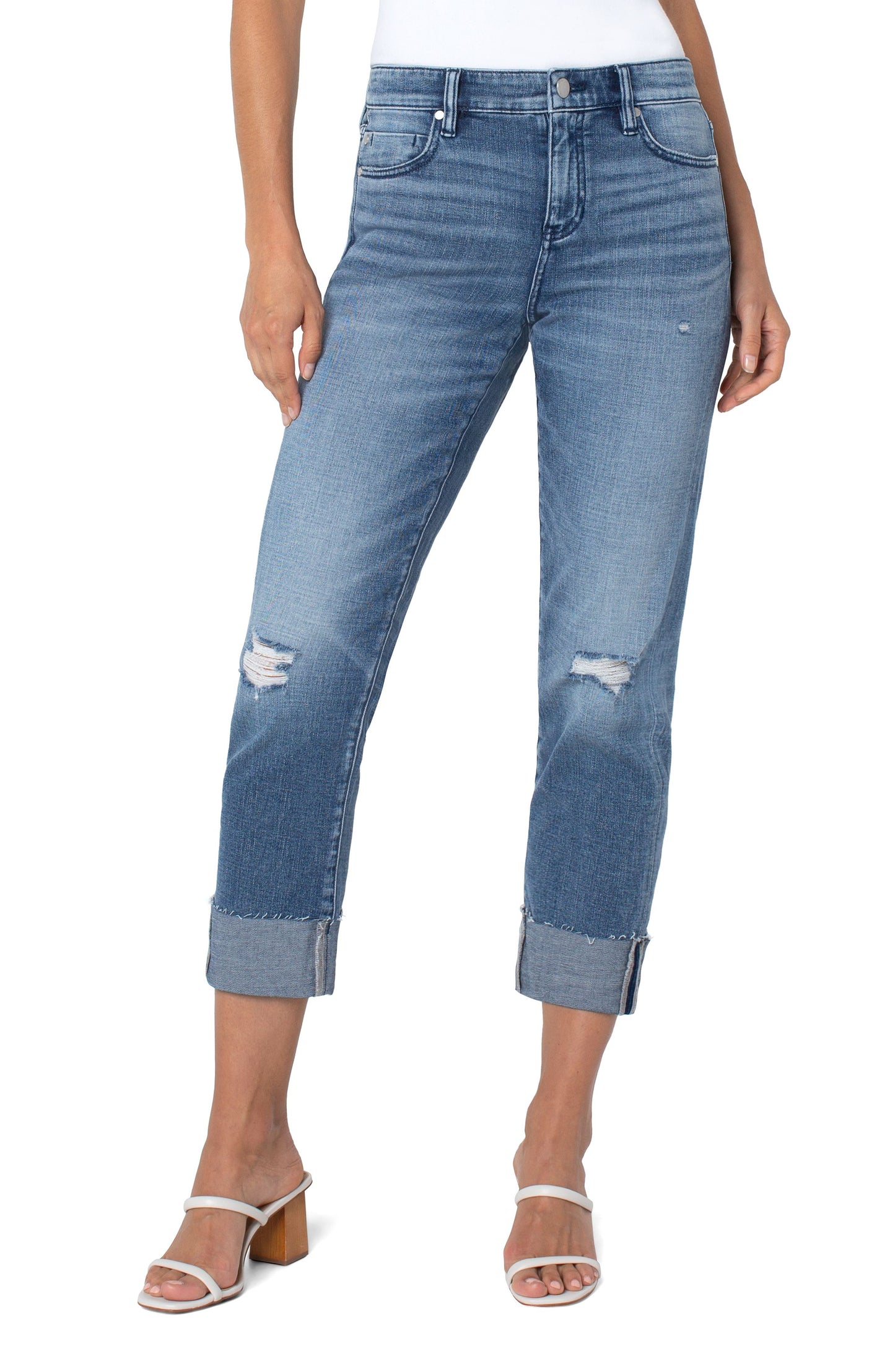 LIVERPOOL MARLEY GIRLFRIEND RAW CUT 27"-30" INSEAM