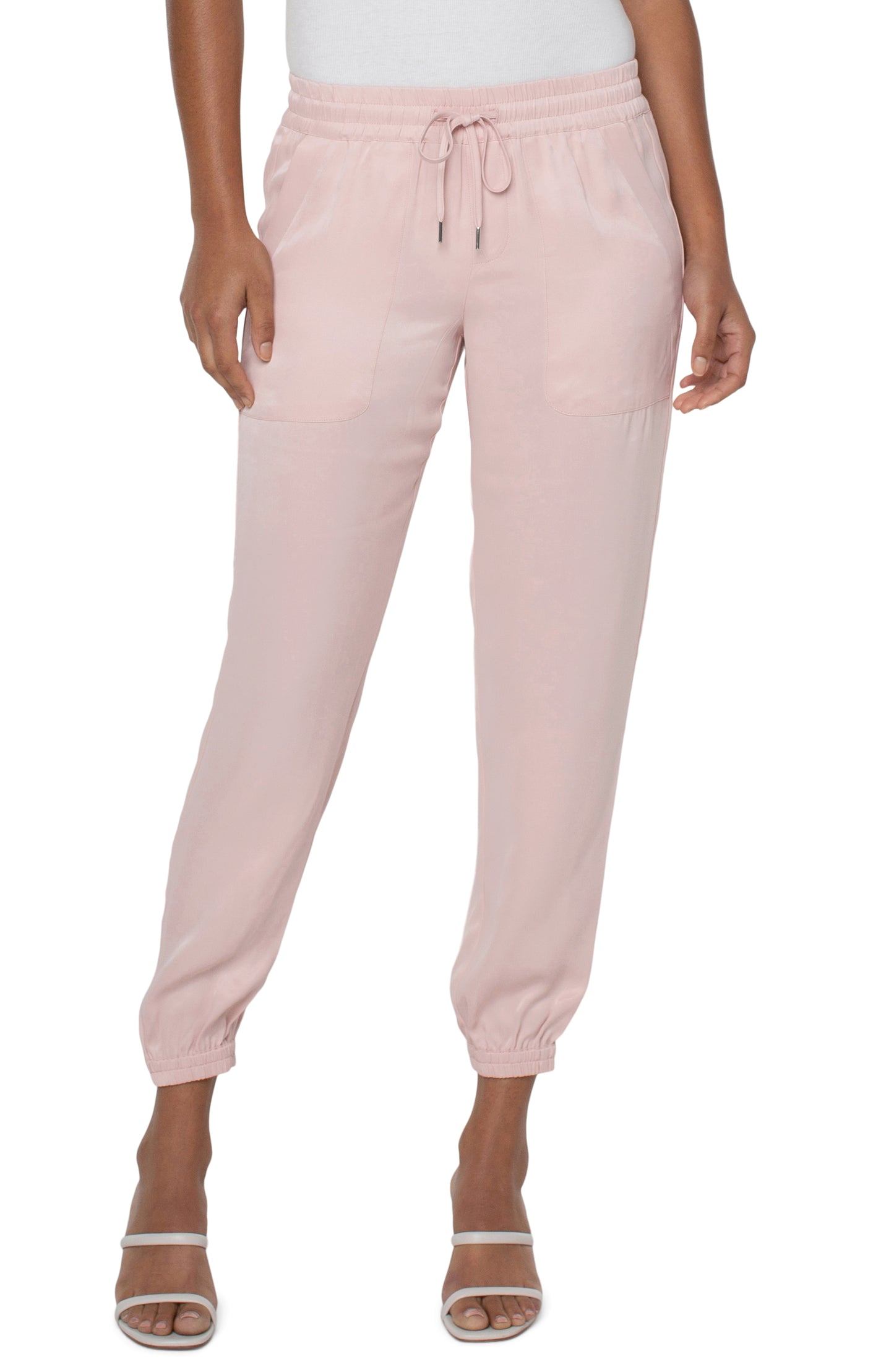 LIVERPOOL EASY FIT ELASTIC WAISTBAND CROP JOGGER 27" INSEAM