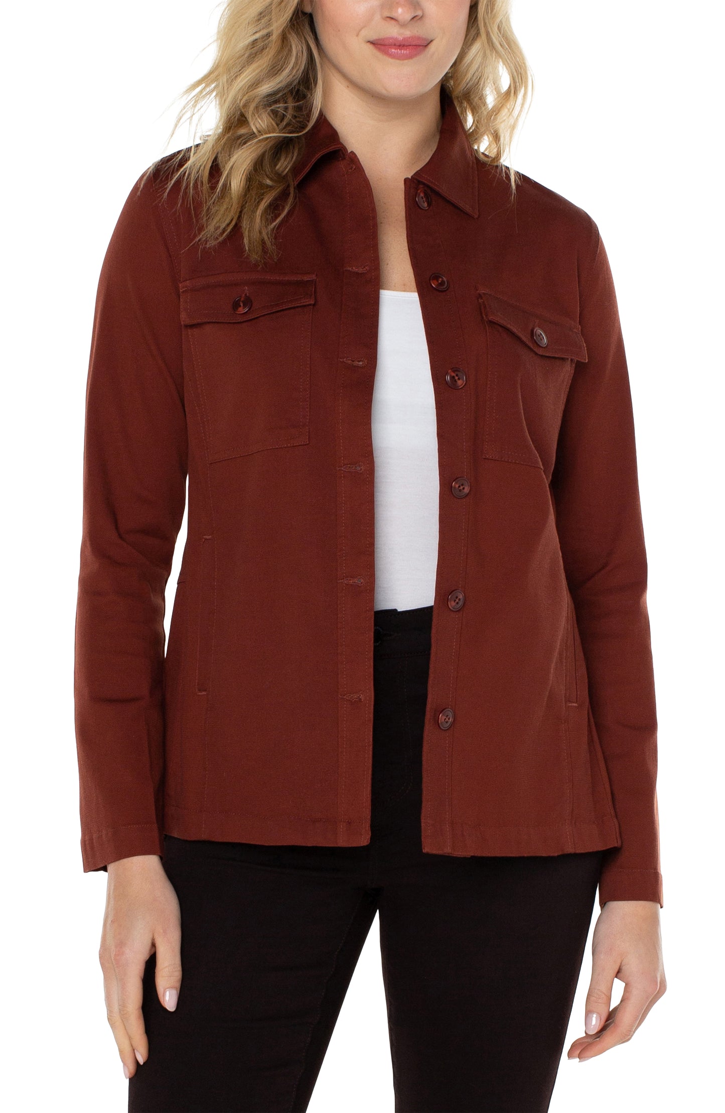 LIVERPOOL PEPLUM HEM SHACKET