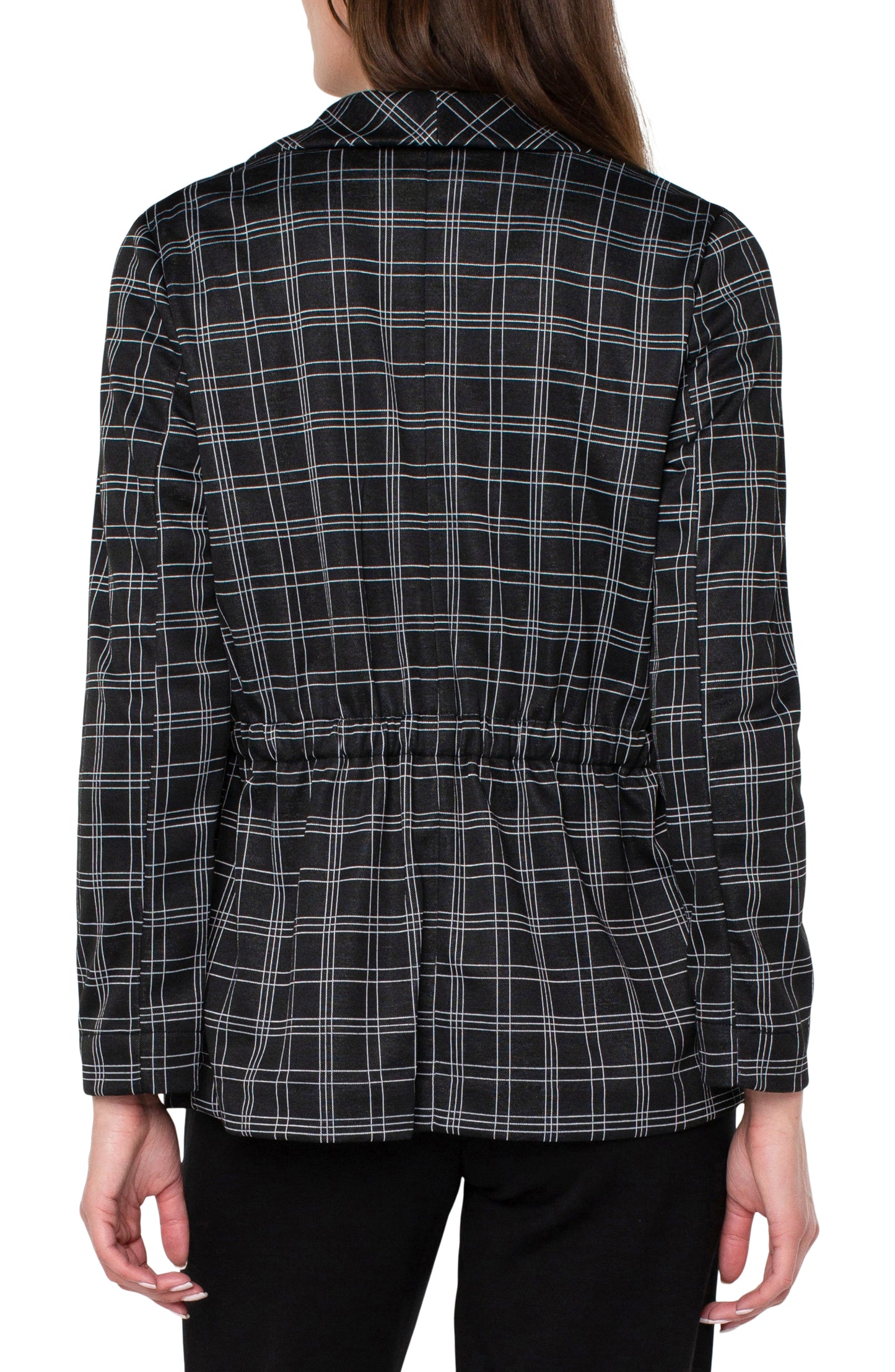 LIVERPOOL CINCHED WAIST BLAZER WITH CUFFED SLEEVE