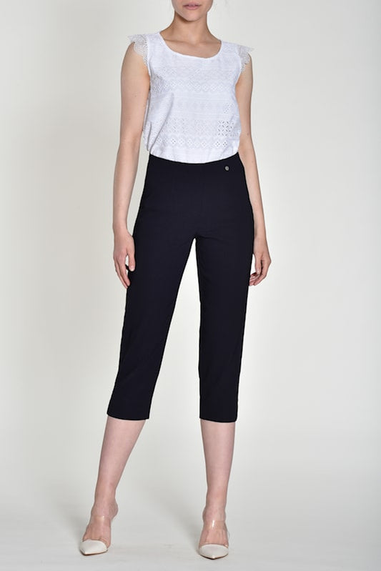 MARIE CROP TROUSERS - BLACK