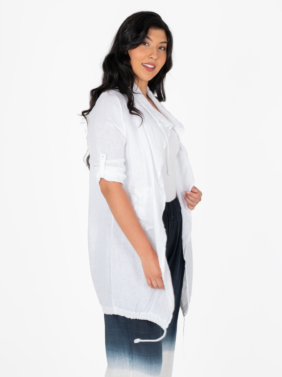 WOMEN'S WOVEN CARDIGAN