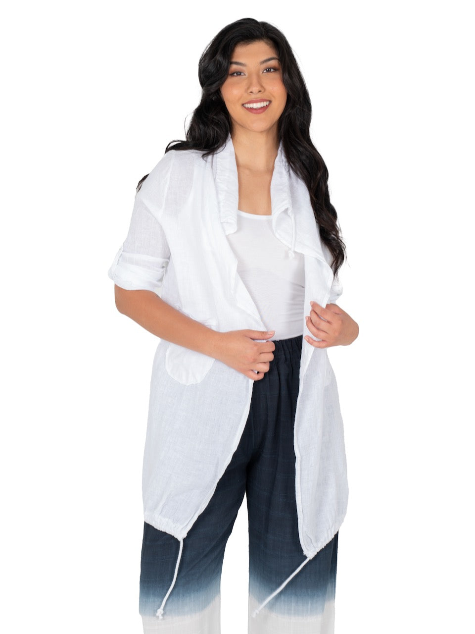 WOMEN'S WOVEN CARDIGAN