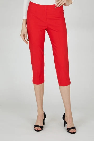 Robell Marie Crop Trousers - Red 40