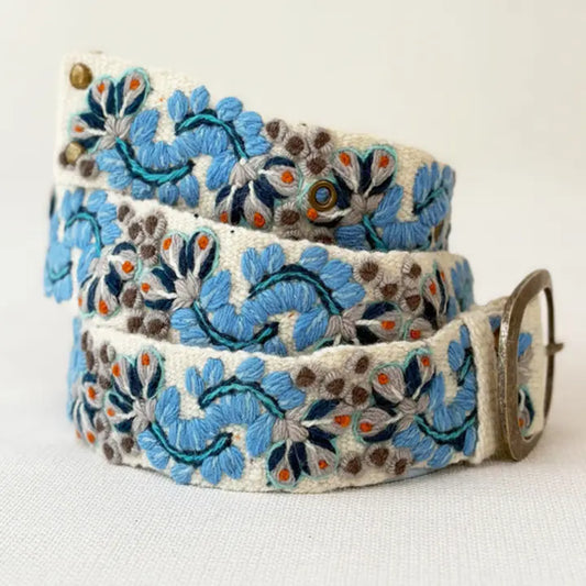Jenny Krauss Blue Serenade Embroidered Belt