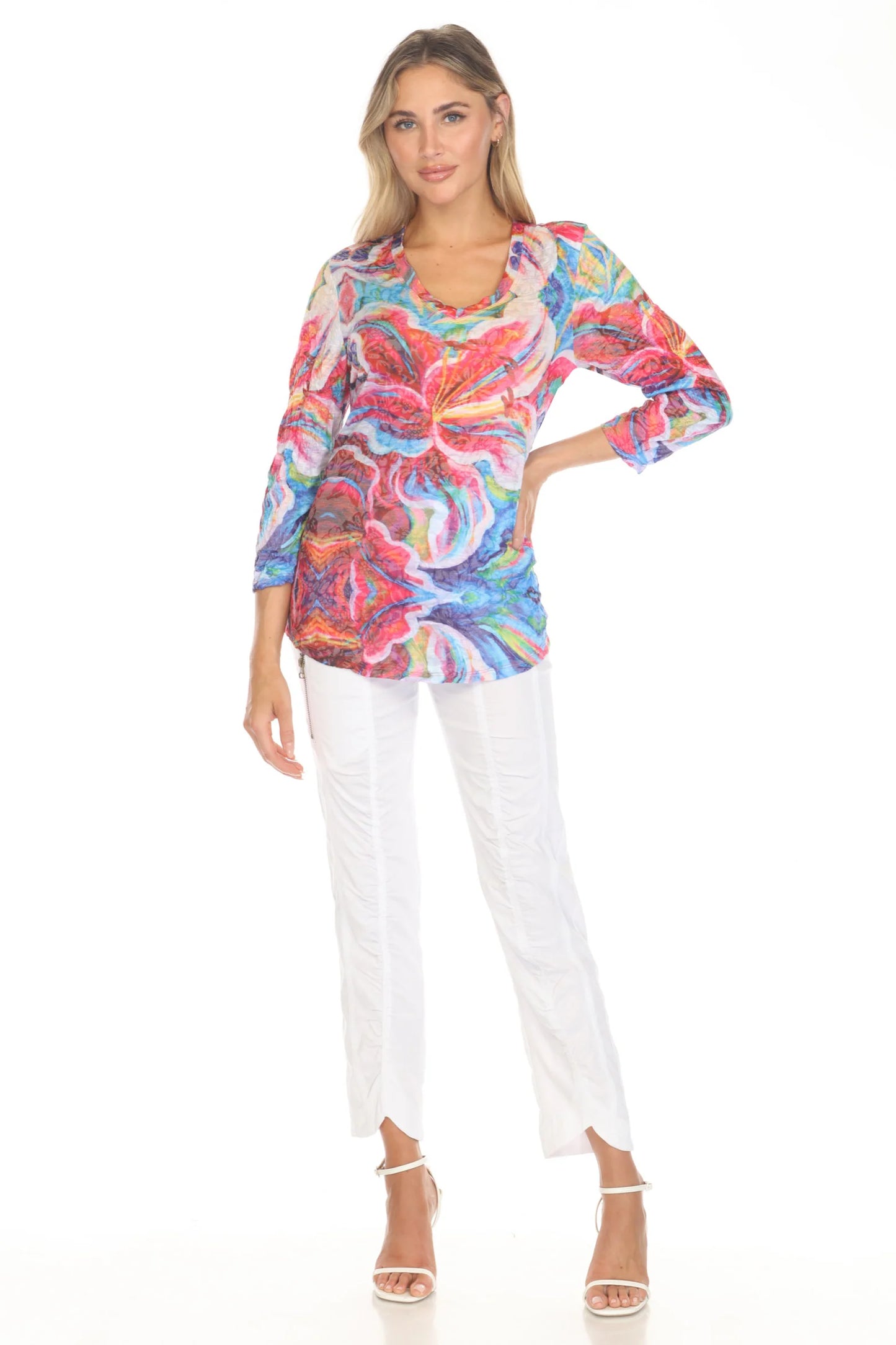 Carine Radiant Lily V-Neck