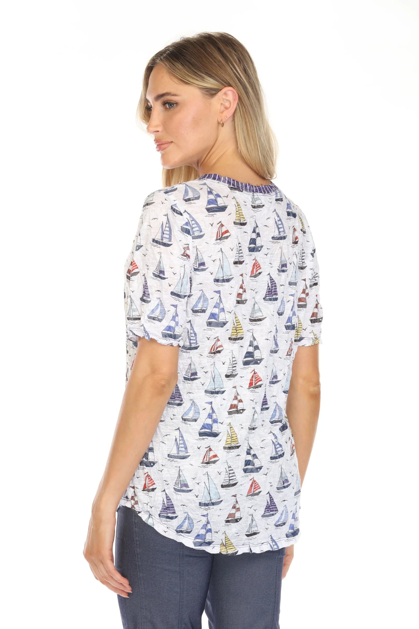 Carine Sailboats V-Neck