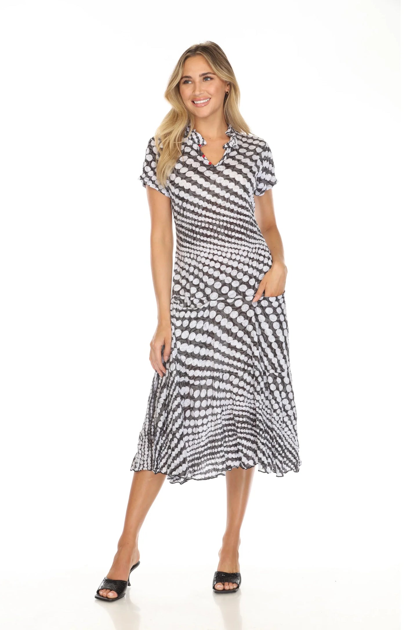Carine Dot Swirl Harper Dress