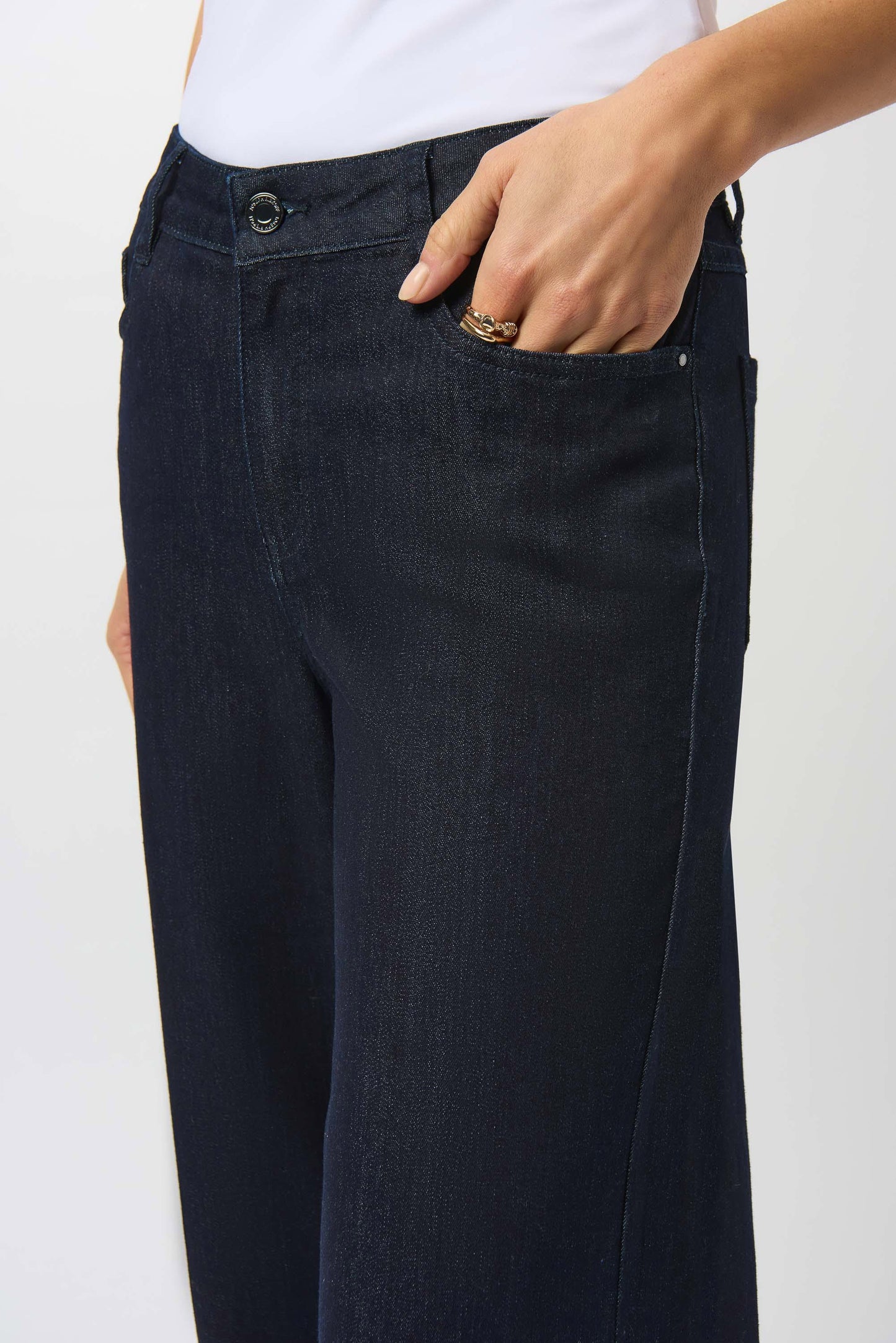 JOSEPH RIBKOFF GOLDIE CLASSIC WIDE-LEG STRETCH JEANS