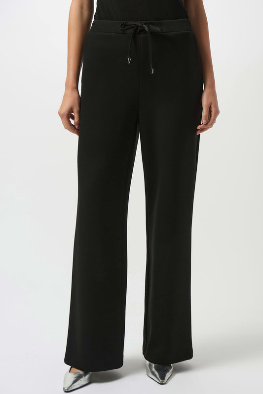 JOSEPH RIBKOFF SCUBA JERSEY WIDE-LEG PULL-ON PANTS