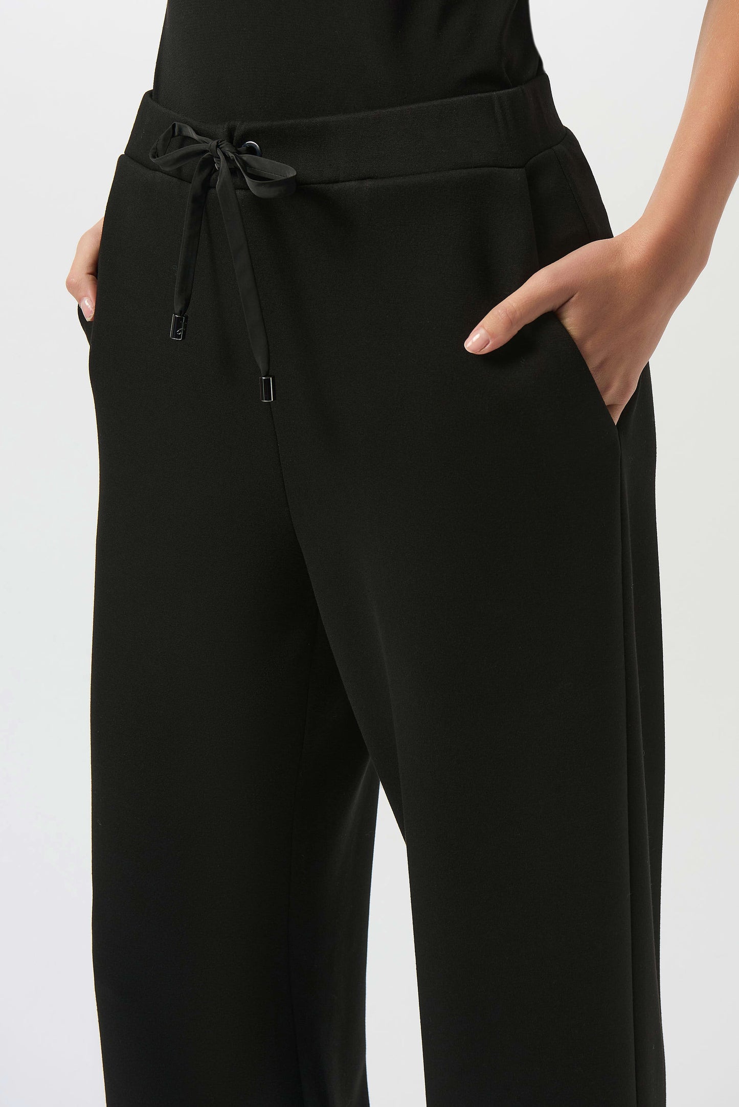 JOSEPH RIBKOFF SCUBA JERSEY WIDE-LEG PULL-ON PANTS