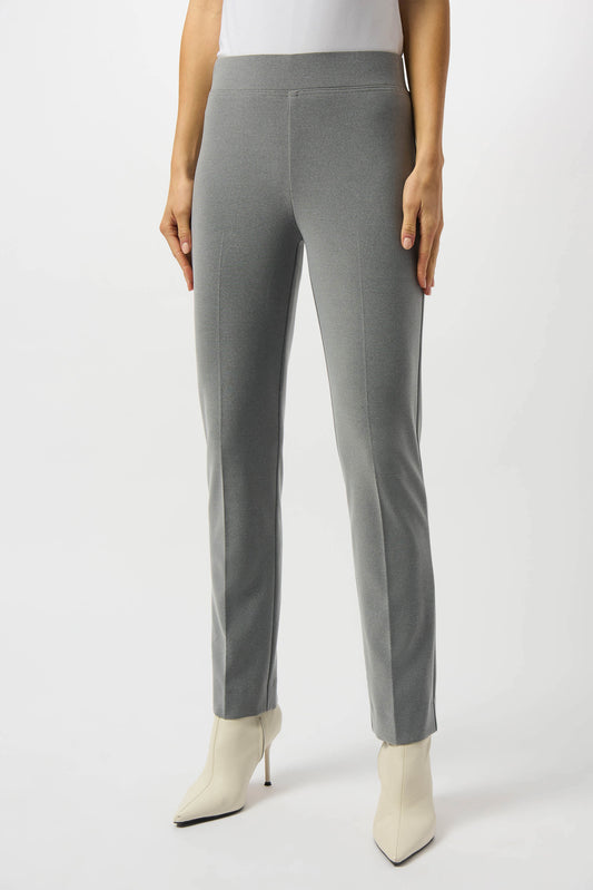 JOSEPH RIBKOFF MELANGE SILKY KNIT STRAIGHT LEG PULL-ON PANTS