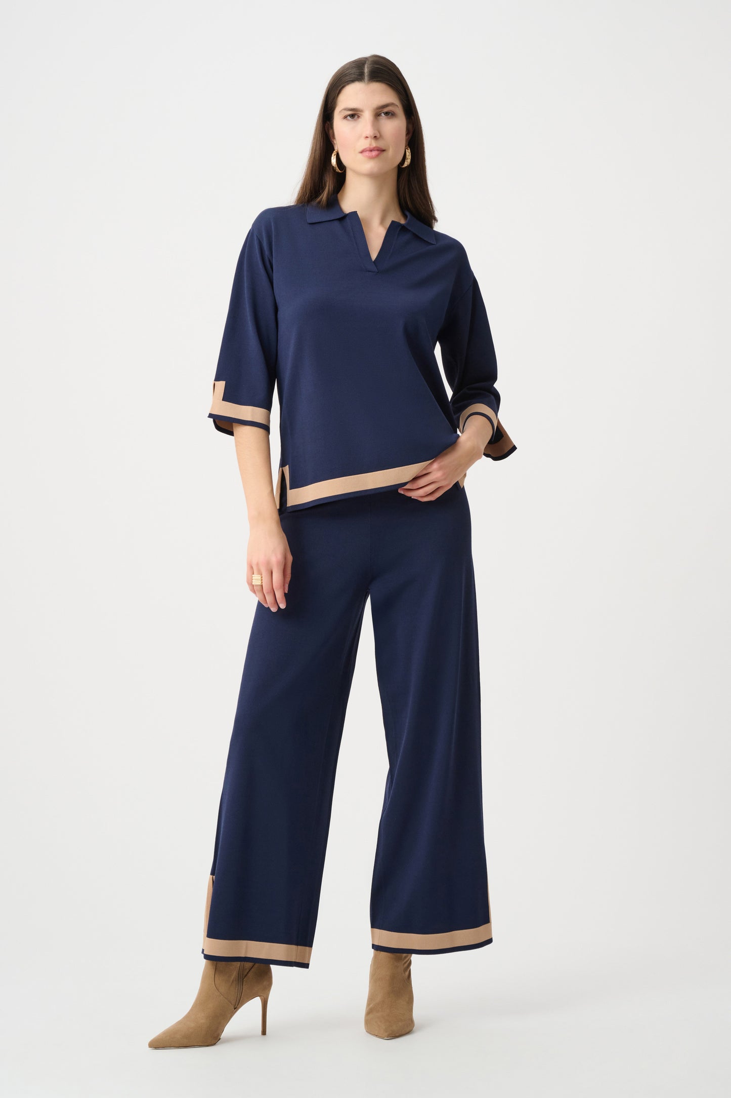 Joseph Ribkoff Sweater Knit Colour Block Top