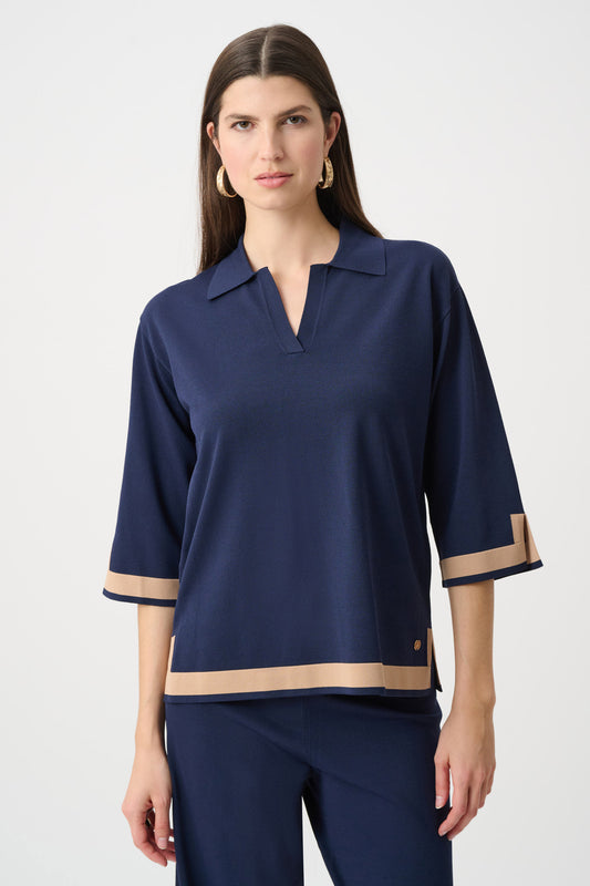 Joseph Ribkoff Sweater Knit Colour Block Top