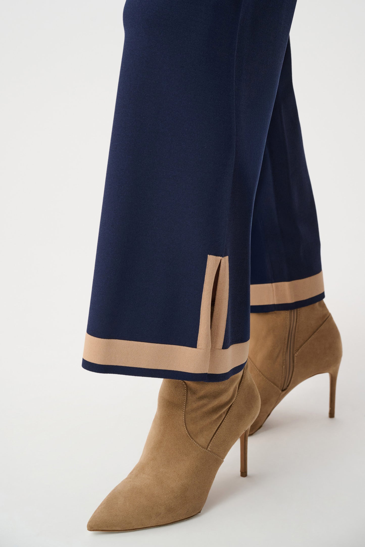Joseph Ribkoff Sweater Knit Color Block Culotte Pants