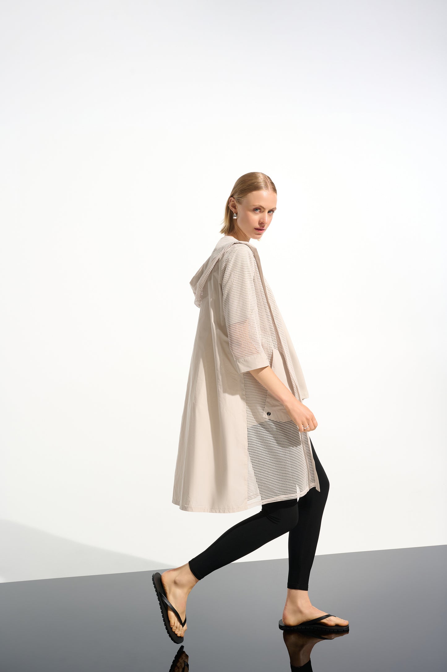 SO- Memory and Mesh A-Line Cover-Up With Hood