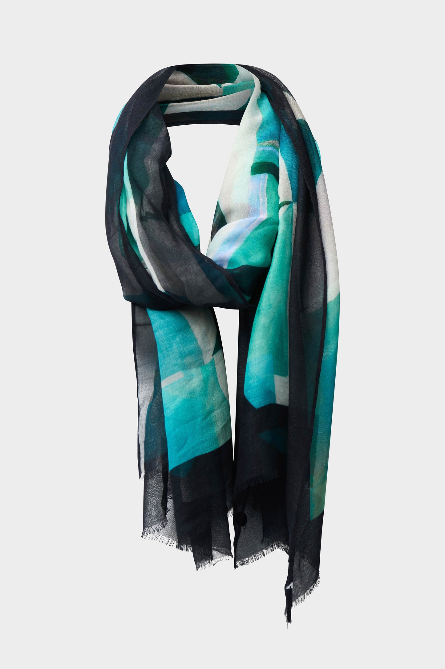 JOSEPH RIBKOFF VISCOSE GEOMETRIC PRINT SCARF
