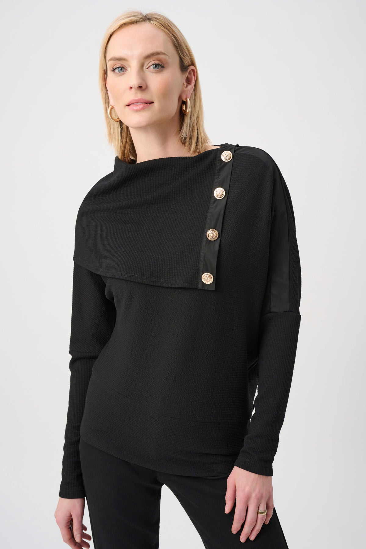 Joseph Ribkoff Jacquard Sweater Boxy Top