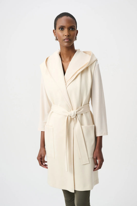 Joseph Ribkoff Scuba Jersey And Memory Hooded Vest