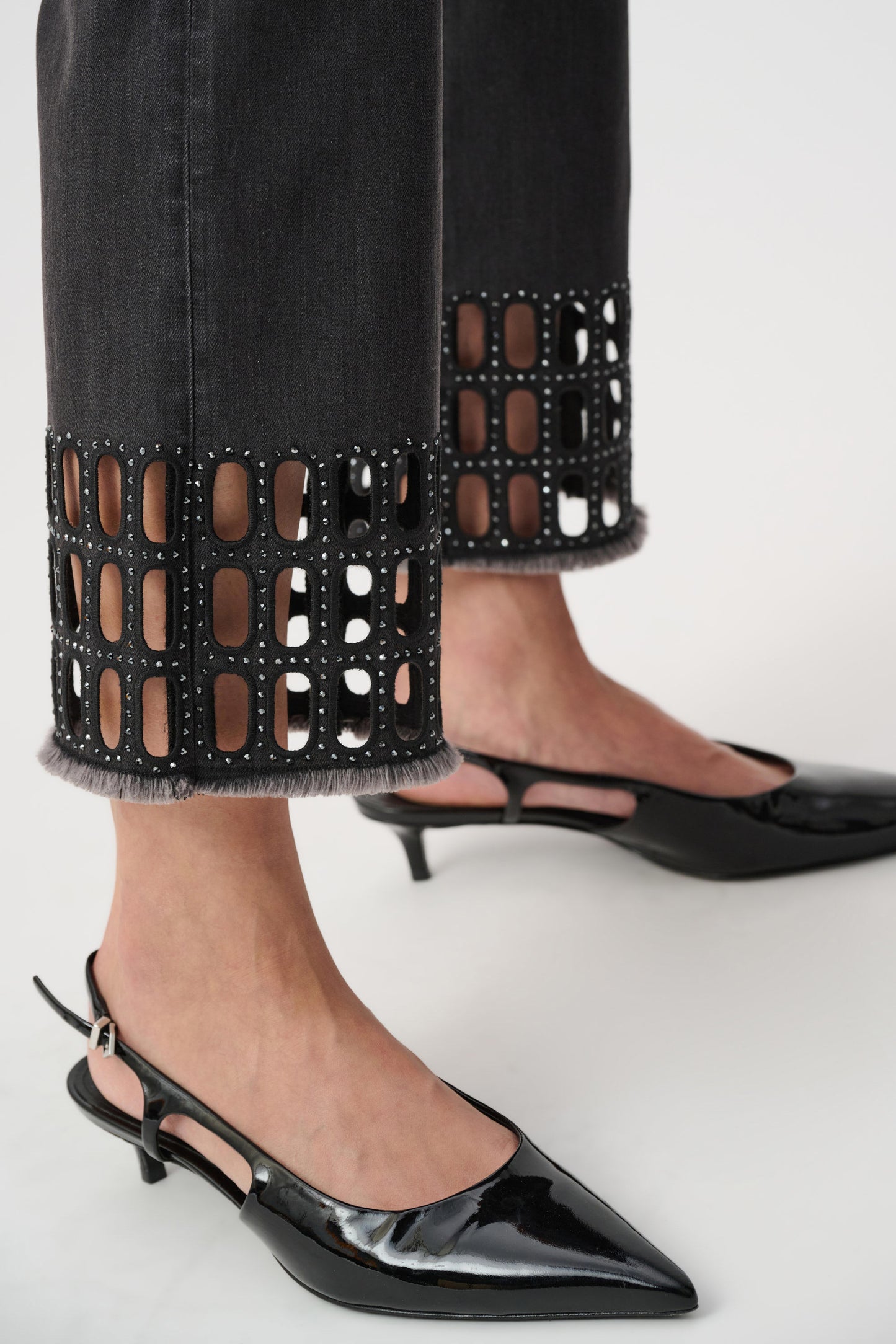 Joseph Ribkoff Repreve® Denim Straight Classic Jeans With Rhinestone Detail