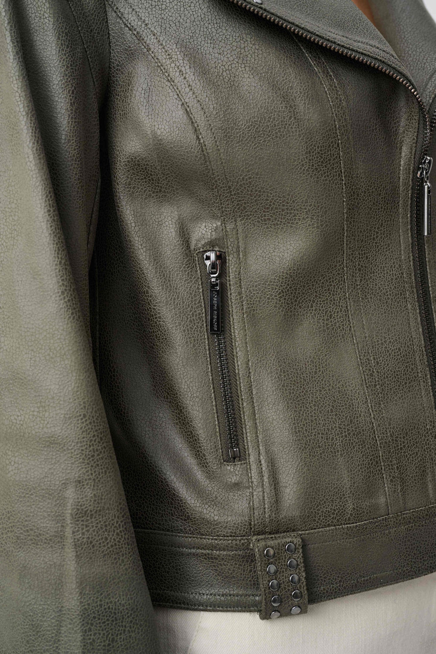 Joseph Ribkoff Foiled Faux Suede Fitted Jacket