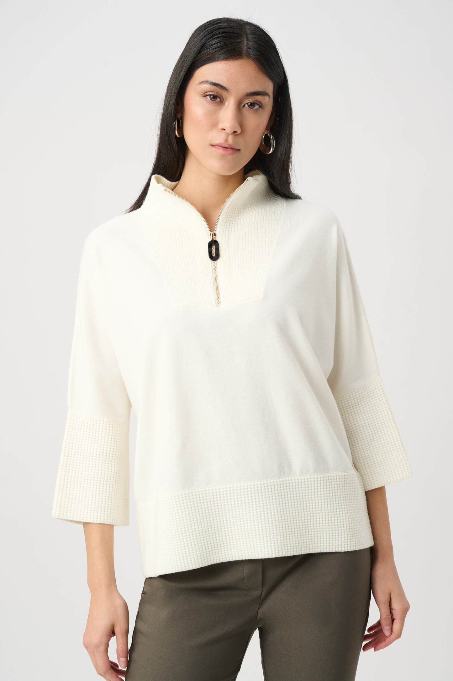 Joseph Ribkoff Brushed Viscose And Nylon Funnel-Neck Sweater