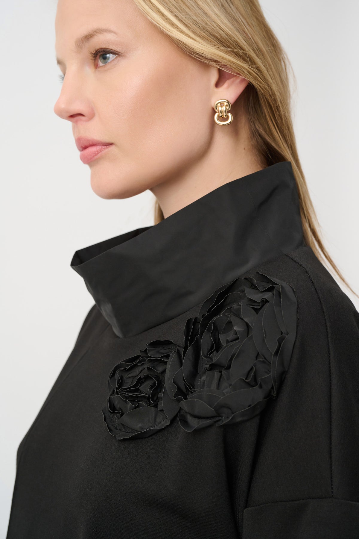 Joseph Ribkoff Asymmetrical Floral Embroidered Tunic