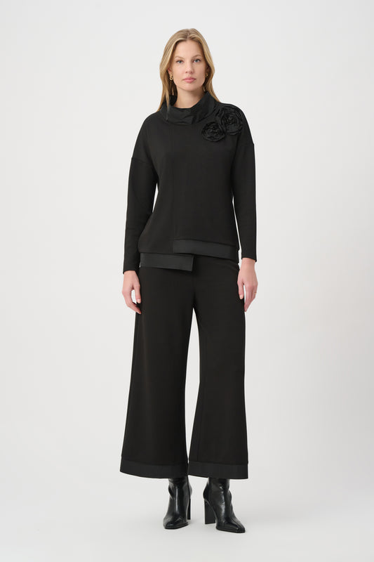 Joseph Ribkoff Asymmetrical Floral Embroidered Tunic
