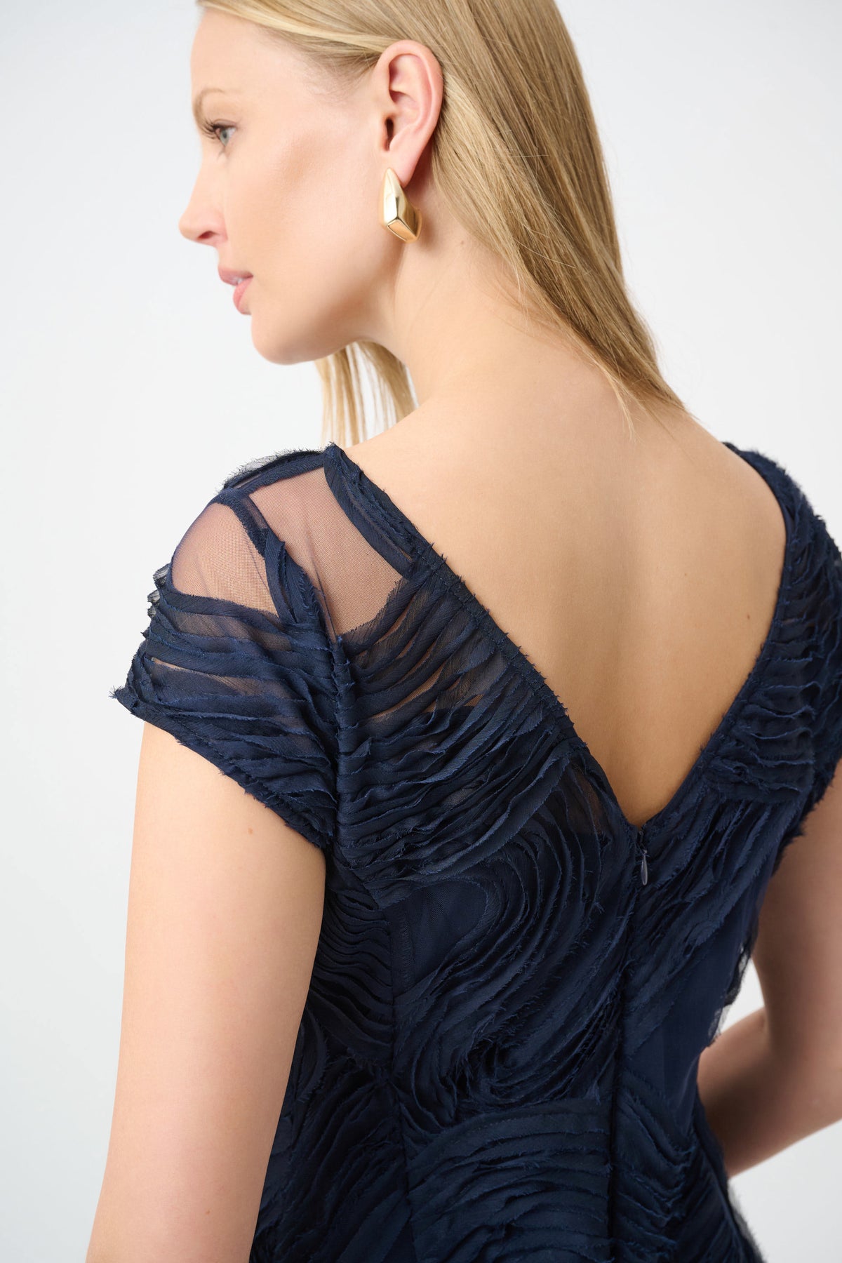 Joseph Ribkoff Embroidered Swirl Fit & Flare Dress