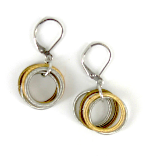 SEA LILY SILVER, GOLD, BRONZE LOOP EARRINGS