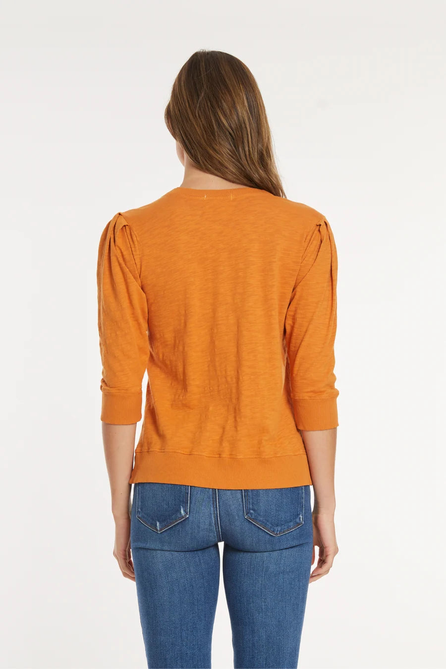 Mododoc 3/4 Sleeve Pullover with Pleated Sleeve