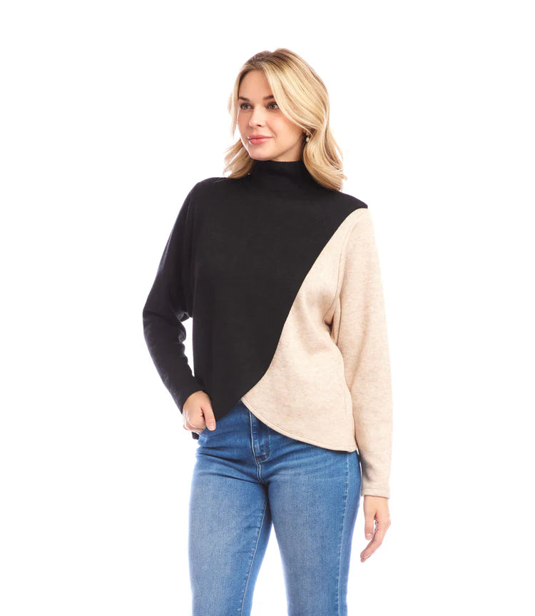 KAREN KANE CROSSOVER COLORBLOCK TOP