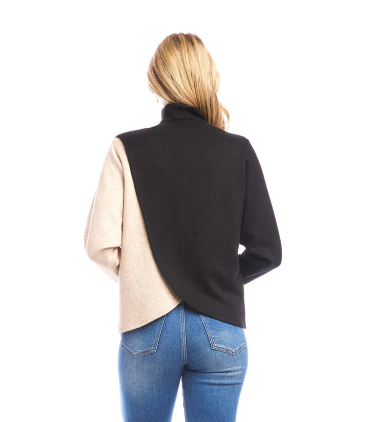 KAREN KANE CROSSOVER COLORBLOCK TOP