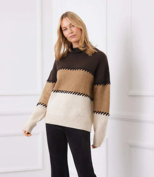 KAREN KANE CONTRAST STITCH SWEATER