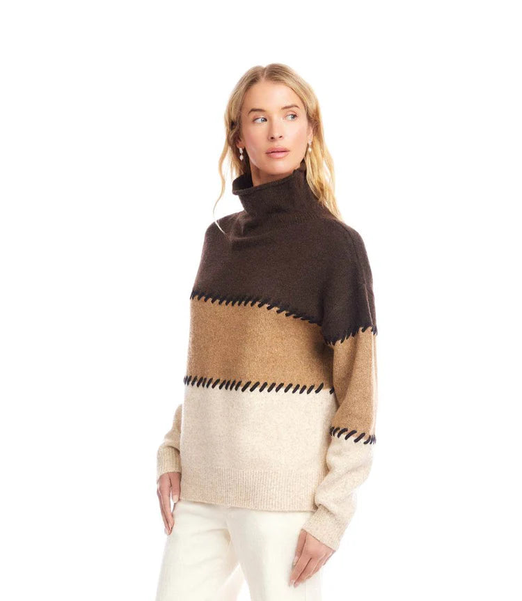 KAREN KANE CONTRAST STITCH SWEATER