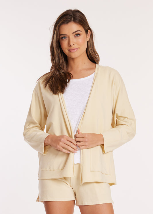 LONG SLEEVE OPEN FRONT KIMONO CARDIGAN